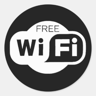 Gratis Wi-Fi Ronde Sticker