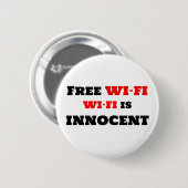 Gratis Wi-Fi Wi-Fi Is Onschuldig Ronde Button 5,7 Cm (Voorkant /achterkant)