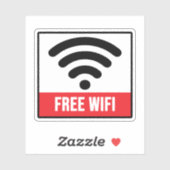 Gratis WiFi beschikbaar Sticker (Vel)