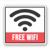 Gratis WiFi beschikbaar Sticker (Voorkant)