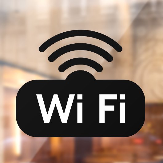 Gratis WIFI Café Restaurant Bar Zakelijk Raamsticker (Vel 2)