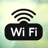 Gratis WIFI Café Restaurant Bar Zakelijk Raamsticker (Vel 3)