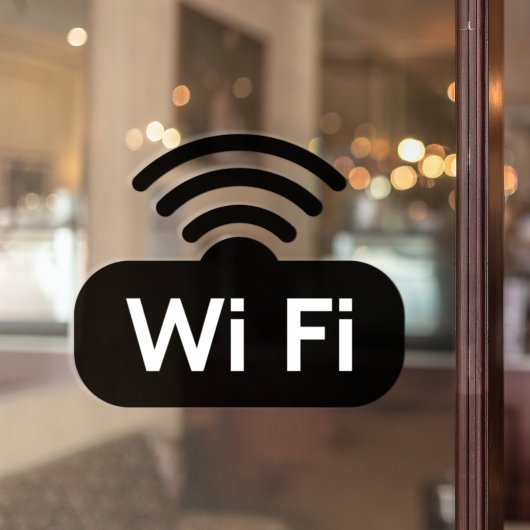 Gratis WIFI Café Restaurant Bar Zakelijk Raamsticker