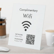 Gratis Wifi Code Zwart & Wit