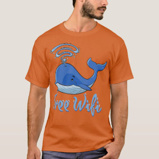 Gratis Wifi leuk walvis teken voor open internet c T-shirt