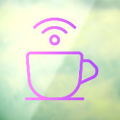 Gratis WIFI Met Kopje Koffie Raamsticker (Vel 3)