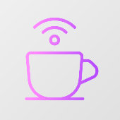 Gratis WIFI Met Kopje Koffie Raamsticker (Vel)