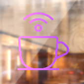 Gratis WIFI Met Kopje Koffie Ruitsticker Raamsticker (Vel 2)