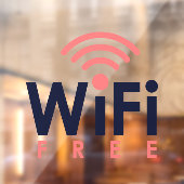Gratis WiFi-netwerk Internet Coffee Shop Raamsticker (Vel 2)