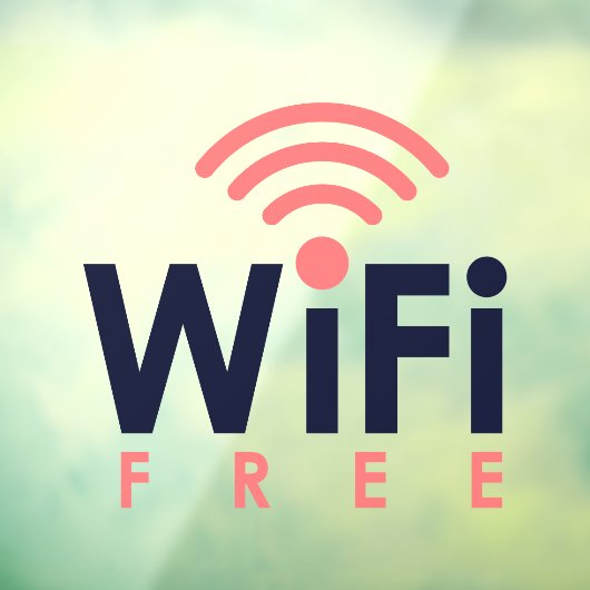 Gratis WIFI Netwerk Internet Koffie Shop Raamsticker (Vel 3)