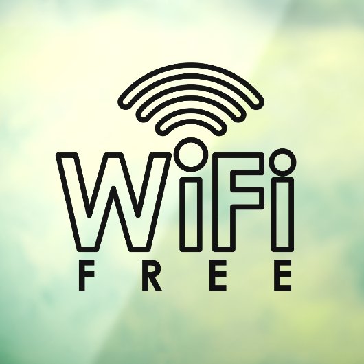 Gratis Wifi Netwerk Internet Wachtwoord Koffie Sho Raamsticker (Vel 3)