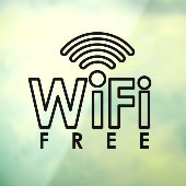 Gratis Wifi Netwerk Internet Wachtwoord Koffie Win Raamsticker (Vel 3)