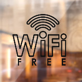 Gratis Wifi Netwerk Internet Wachtwoord Koffie Win Raamsticker (Vel 2)