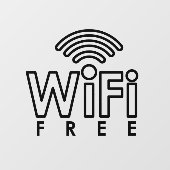 Gratis Wifi Netwerk Internet Wachtwoord Koffie Win Raamsticker (Vel)