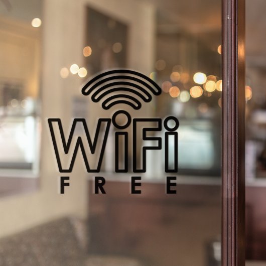 Gratis Wifi Netwerk Internet Wachtwoord Koffie Win Raamsticker