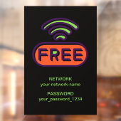 Gratis WIFI Netwerk Internet Wachtwoord Raamsticker (Vel 2)