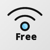 Gratis WIFI Netwerk Werkruimte Koffie Shop Raamsticker (Vel)