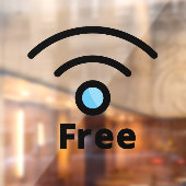 Gratis WIFI Netwerk Werkruimte Koffie Shop Raamsticker (Vel 2)