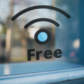 Gratis WiFi-netwerk Werkruimte Koffiewinkel Raamsticker