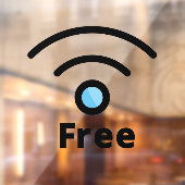 Gratis WiFi-netwerk Werkruimte Koffiewinkel Raamsticker (Vel 2)