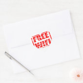 Gratis wifi rood rubber stempel effect hart sticker (Envelop)