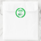 Gratis WiFi-teken Ronde Sticker (Tas)