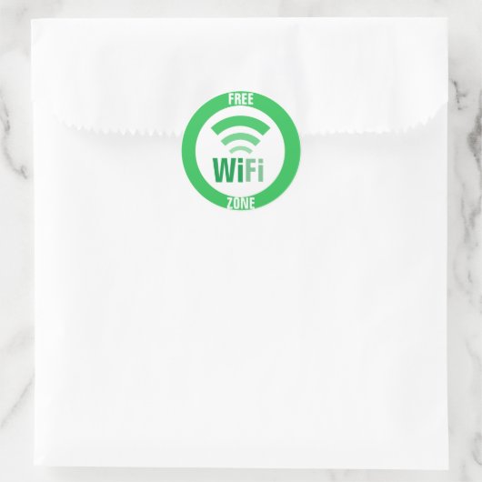 Gratis WiFi-teken Ronde Sticker (Tas)