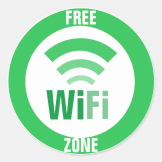 Gratis WiFi-teken Ronde Sticker
