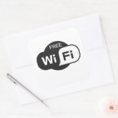 Gratis Wifi Vierkante Stickers (Envelop)