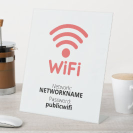 Gratis WiFi voetstuk voor gasten Reclamebord Met Voetstuk