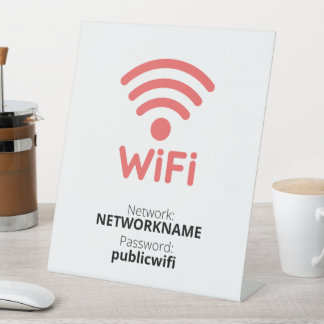 Gratis WiFi voetstuk voor gasten Reclamebord Met Voetstuk