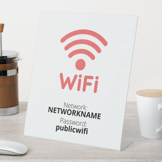 Gratis WiFi voetstuk voor gasten Reclamebord Met Voetstuk (Insitu)