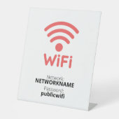Gratis WiFi voetstuk voor gasten Reclamebord Met Voetstuk (Voorkant)