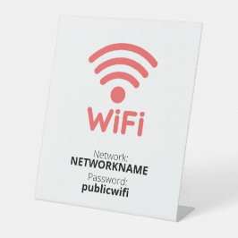 Gratis WiFi voetstuk voor gasten Reclamebord Met Voetstuk