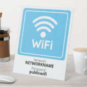 Gratis wifi voor gasten reclamebord met voetstuk (Insitu)