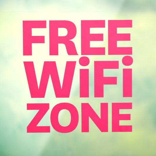 Gratis WiFi Zone-koffie - Donut Shop Business Raamsticker (Vel 3)