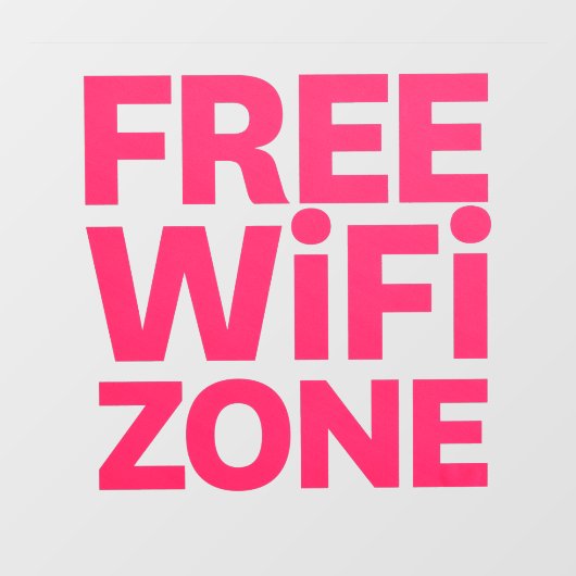 Gratis WiFi Zone-koffie - Donut Shop Business Raamsticker (Vel)