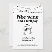 Gratis wijnproeverij Grappig volwassen verjaardags Kaart (Voorkant)