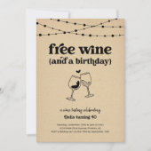 Gratis wijnproeverij Grappig volwassen verjaardags Kaart (Voorkant)