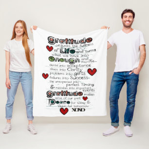 Gratis / Wisdom over het leven / Typografie Design Fleece Deken