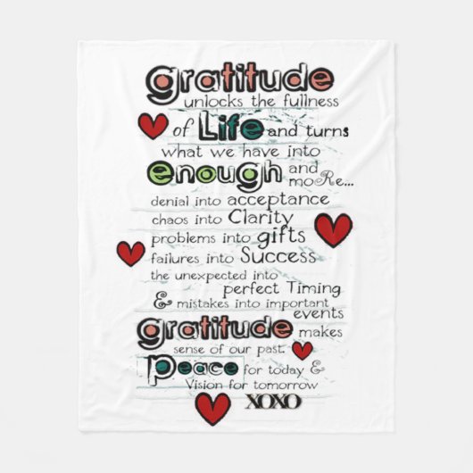 Gratis / Wisdom over het leven / Typografie Design Fleece Deken (Voorkant)