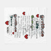 Gratis / Wisdom over het leven / Typografie Design Fleece Deken (Voorkant (Horizontaal))