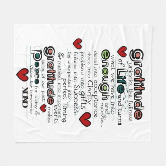 Gratis / Wisdom over het leven / Typografie Design Fleece Deken (Voorkant (Horizontaal))