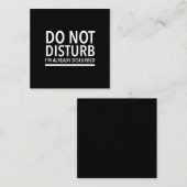 Gratis witte quotes niet verstoren vierkante visitekaartje (Voorkant / Achterkant)