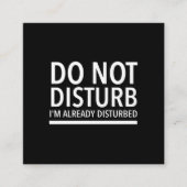 Gratis witte quotes niet verstoren vierkante visitekaartje (Voorkant)