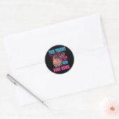 Gratis worpen of roze bogen geslacht onthullen Bys Ronde Sticker (Envelop)