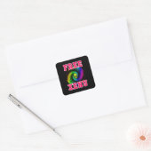 Gratis Xenu Rainbow Spiral Grappig Scientology Pro Vierkante Sticker (Envelop)