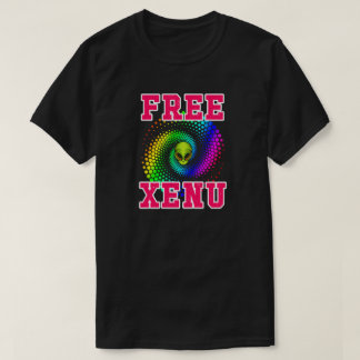 Gratis Xenu regenboog spiraal grappig anti-sciento T-shirt
