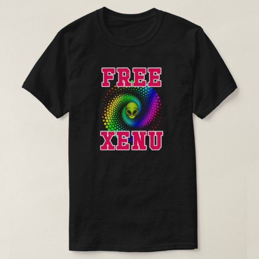 Gratis Xenu regenboog spiraal grappig anti-sciento T-shirt (Design voorkant)