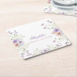 Gratis Zachte Wilde Bloemen Cottage Tuin Bruiloft Kartonnen Onderzetters